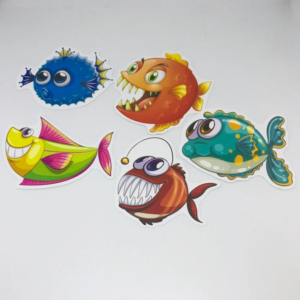 Grouper Tropical Ocean Water Fish Cartoon Style Single Decor Sticker